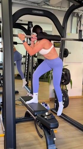 Woman exercises on Smith machine at Gabrovo gym