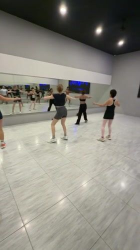 Dance fitness class in session at a Choeng Mon studio