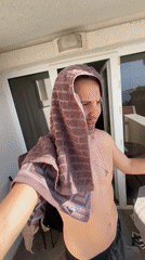 Man records morning selfie video on balcony in Montenegro