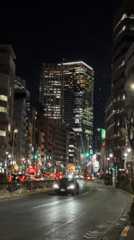 Nighttime street scenes captured in Shibuya's eastern district