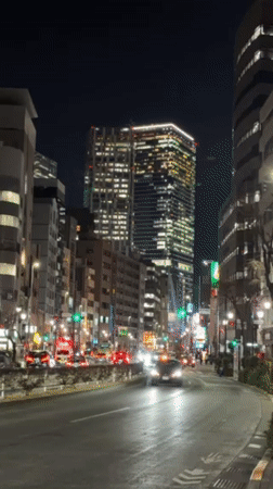 Nighttime street scenes captured in Shibuya's eastern district