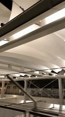 Train passenger captures ceiling view at Tel Aviv station