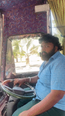 Early morning bus operations, street cleaning documented across India