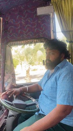 Early morning bus operations, street cleaning documented across India