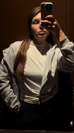 Woman photographed in multiple poses in Belgrade apartment