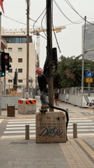 Skateboarder spotted at Tel Aviv intersection