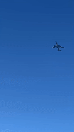 Aircraft filmed ascending over Niederanven, Luxembourg Tuesday morning
