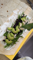 Tortilla preparation with vegetables documented in Krasnoyarsk