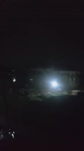 Nighttime residential scene captured by witnesses in Nkpor, Nigeria