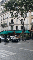 Overcast afternoon street scene documented in central Paris