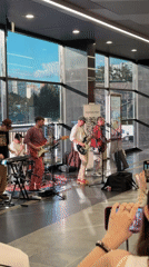 Five-man band performs indoor concert in Moscow