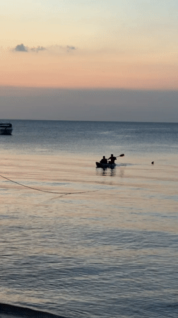 Kayaking and beach views at dusk on Ko Samui