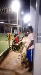 Evening indoor soccer match recorded in Akwanga, Nigeria