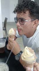 Ice cream social at Juan Griego cafe