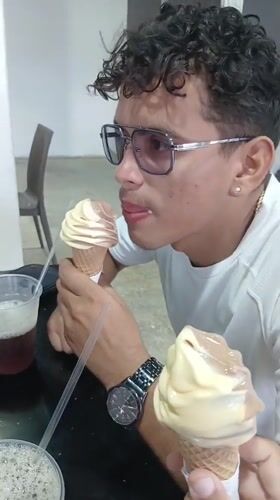 Ice cream social at Juan Griego cafe