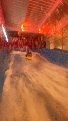 Indoor wave park session on bodyboards in Khabarovsk