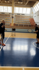 Early morning juggling session observed in Chaikovsky gymnasium