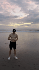 Man observed on North Kuta beach holding object