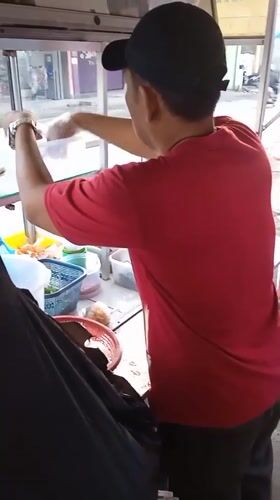 Evening street food activity observed in Sidorejo, Indonesia