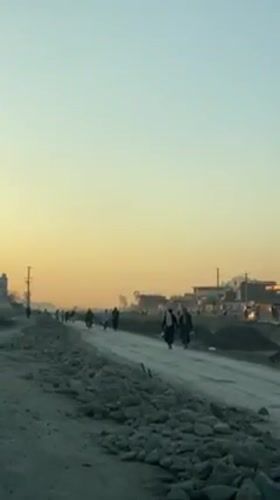Daily life continues amid construction in Kandahar streets