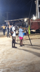 Video production shoot documented across indoor and outdoor locations