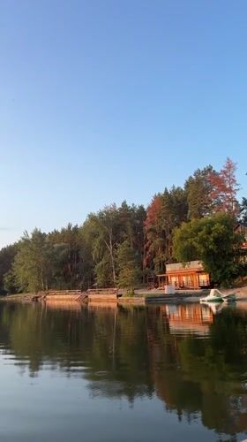 Quiet lakeside scenes near Lyman, Ukraine, across changing light