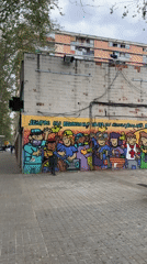 Barcelona street art and pigeons captured in urban documentation