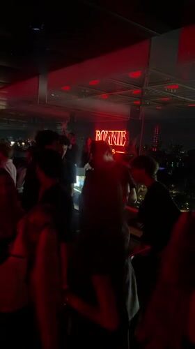Crowded night at Paris Bonnie Club captured by patrons