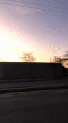 Sunset captured over Altagracia, Venezuela streets and hills