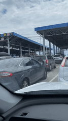 Border crossing wait in Sirius, Russia, with Turkmenistan-linked transport