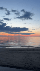 Dusk beach scene captured in Garupe, Latvia