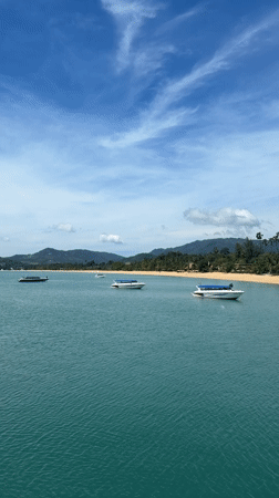 Tourist documents arrival and exploration of Koh Samui beaches
