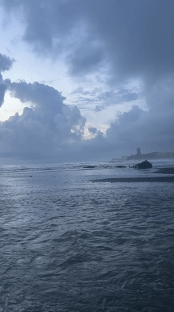 Cloudy beach day recorded in Mengwi, Indonesia