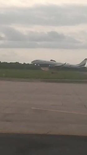 Air Peace flight operations captured at Orerokpe airport