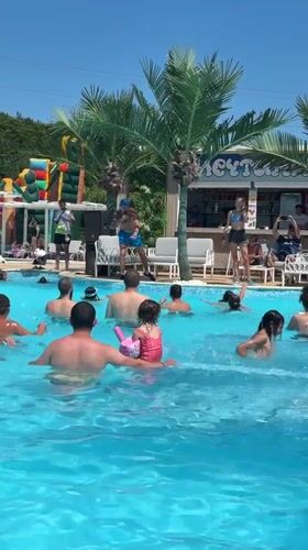 Lively summer afternoon at a Gabrovo outdoor pool complex