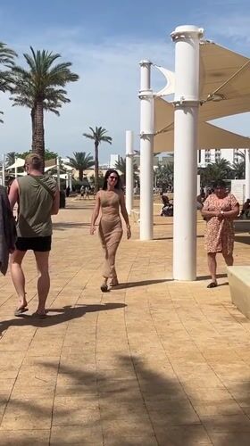 Tourists enjoy leisure activities at Dead Sea recreation sites