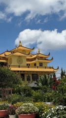 Yellow building with traditional architecture documented in Da Lat