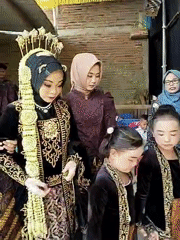 Traditional Javanese wedding ceremony in Jetis, Indonesia