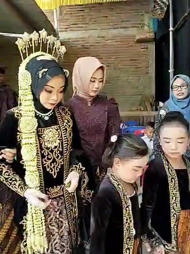 Traditional Javanese wedding ceremony in Jetis, Indonesia