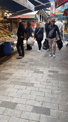 Morning market activity documented in Istanbul's Kadıköy district