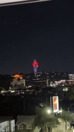 Michael Jackson drone light show illuminates Los Angeles night sky