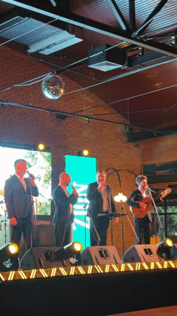 Musical performance accompanies dining event in Napareuli, Georgia