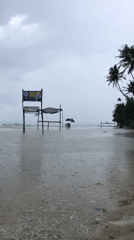 Rainy morning observed at Ahangama beach, Sri Lanka