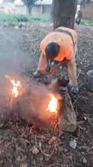 Outdoor meat preparation documented in Akwanga, Nigeria