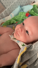 Baby observed in crib during early morning hours, Moscow