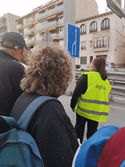 Bus boarding organized by safety official in Arenys de Mar