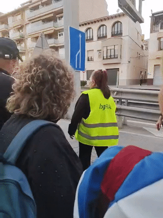 Bus boarding organized by safety official in Arenys de Mar