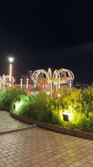 Da Nang's riverside lights up at night with flowers and sculptures