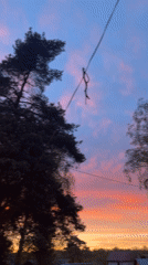 Dramatic sunset colors captured across Раздолье, Russia