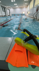 Morning swimming practice session documented in Birobidzhan facility